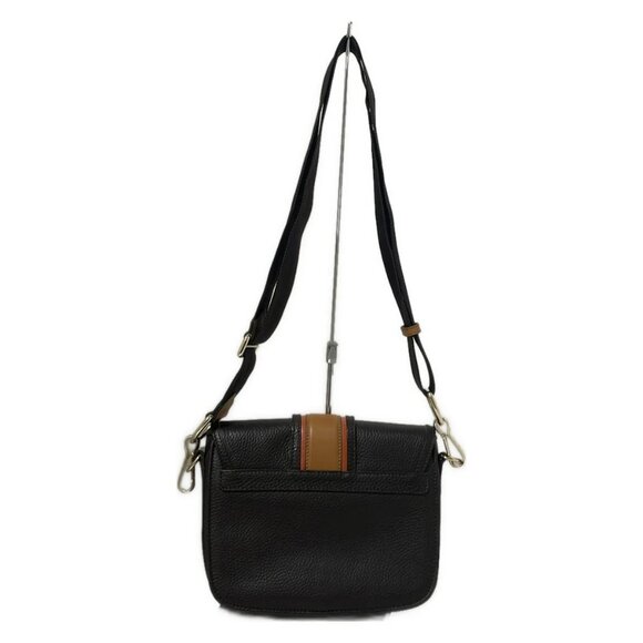 Auth Burberry - 3799403 Dark Brown Light Brown Orange Leather Shoulder Bag - Picture 2 of 8